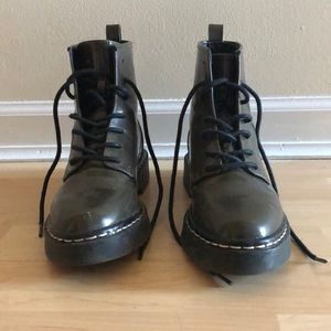 Zara Military Green Combat Boots Size 36